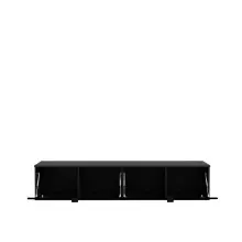 Lowboard >LIBERTAD< Hängeschrank, Schwarz Glanz / Schwarz  - 178,8x37,5x34,8cm (BxHxT)