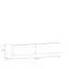 Lowboard >LIBERTAD< Hängeschrank, Schwarz Glanz / Schwarz  - 178,8x37,5x34,8cm (BxHxT)