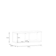 Lowboard >LIBERTAD< Hängeschrank, in Weiss - 99,5x37,5x34,8cm (BxHxT)