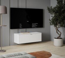 Lowboard >LIBERTAD< Hängeschrank, in Weiss - 99,5x37,5x34,8cm (BxHxT)