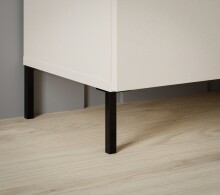 Möbelfuß >LIBERTAD< (4er-Set) in Schwarz, Metall - 4,5x12x4,5cm (BxHxT)