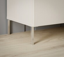 Möbelfuß >LIBERTAD< (4er-Set) in Alufarbig, Metall - 4,5x12x4,5cm (BxHxT)