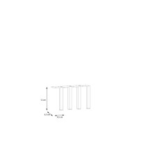 Möbelfuß >LIBERTAD< (4er-Set) in Alufarbig, Metall - 4,5x12x4,5cm (BxHxT)