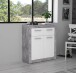 Kommode >BACCIO< 2 Türen, 2 Schübe, Betonoptik grau / Weiss - 83x91,8x33,8cm (BxHxT)
