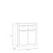 Kommode >BACCIO< 2 Türen, 2 Schübe, Betonoptik grau / Weiss - 83x91,8x33,8cm (BxHxT)