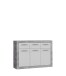 Sideboard >BACCIO< 3 Türen Betonoptik Lichtgrau / Weiss - 117,7x91,8x33,8cm (BxHxT)