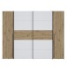 Dreh-/Schwebetürenschrank >NARAGO< 10 Böden, 2 Stangen, Artisan Eiche / Weiß - 270,3x210,5x61,2cm (BxHxT)