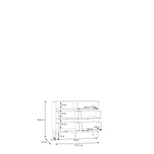 Schubkastenkommode >NEKTARIUS< 4 Schübe, in Secret grey - 103,1x85,6x42cm (BxHxT)