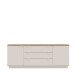 Sideboard >GANYMEDE< 2 Türen, 3 Schübe, Mauvella Eiche / Sand - 224,5x85,7x41,3cm (BxHxT)