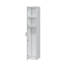 Mehrzweckschrank >LAUNDRY< 1 Tür, 2 Böden, Artik Weiß - 41x206x40 (BxHxT)