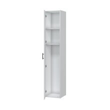 Mehrzweckschrank >LAUNDRY< 1 Tür, 2 Böden, Artik Weiß - 41x206x40 (BxHxT)