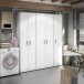 Mehrzweckschrank >LAUNDRY< 2 Türen, 2 Böden, Artik Weiß - 60x206x40 (BxHxT)