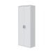 Mehrzweckschrank >LAUNDRY< 2 Türen, 3 Böden, Artik Weiß - 80x206x40 (BxHxT)