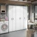 Mehrzweckschrank >LAUNDRY< 2 Türen, 3 Böden, Artik Weiß - 80x206x40 (BxHxT)