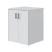 Waschmaschinenunterschrank >LAUNDRY< 2 Türen, in Artik Weiß - 69x88x67 (BxHxT)