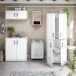 Waschmaschinenunterschrank >LAUNDRY< 2 Türen, in Artik Weiß - 69x88x67 (BxHxT)