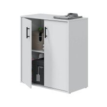 Mehrzweckschrank-Set >LAUNDRY < (4-teilig) Weiß, 2x Umbauschrank, Unterschrank, Hängeschrank