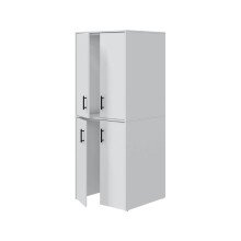 Mehrzweckschrank-Set >LAUNDRY < (4-teilig) Weiß, 2x Umbauschrank, Unterschrank, Hängeschrank