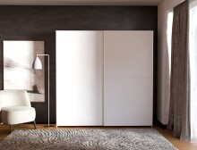 Schwebetürenschrank >HOME NOOK< 12 Böden, in Weiss - 200,1x210x39,1cm (BxHxT)