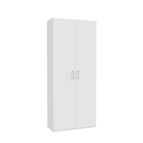 Drehtürenschrank >HOME NOOK< 5 Böden, 2 Stangen, Weiss  - 88,9x210,5x42cm (BxHxT)