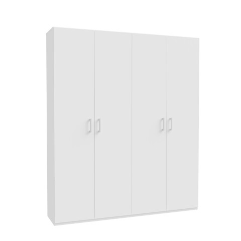 Drehtürenschrank >HOME NOOK< 10 Böden, 3 Stangen, Weiss - 177,5x210,5x42cm (BxHxT)