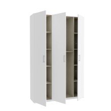 Drehtürenschrank >HOME NOOK< 9 Böden, 2 Stangen, Weiss - 133,2x210,5x42cm (BxHxT)