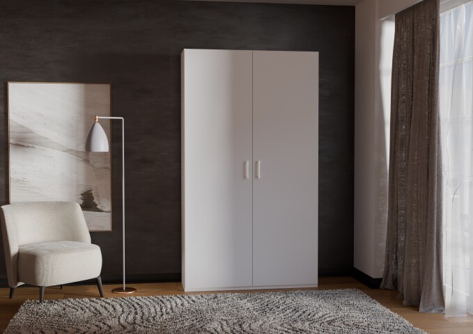 Drehtürenschrank >HOME NOOK< 5 Böden, 2 Stangen, Weiss