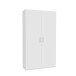 Drehtürenschrank >HOME NOOK< 5 Böden, 2 Stangen, Weiss - 119,5x210,5x42cm (BxHxT)