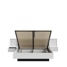 Stauraumbett >NEKTARIUS< Lift-Lattenrost, Bettanlage, Secret grey - 309,2x92,9x213,3cm (BxHxT)