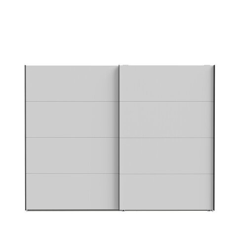 Schwebetürenschrank >NEKTARIUS< 3 Böden, 3 Stangen, Secret grey - 269,8x210,5x62,9cm (BxHxT)