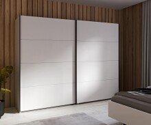 Schwebetürenschrank >NEKTARIUS< 3 Böden, 3 Stangen, Secret grey - 269,8x210,5x62,9cm (BxHxT)