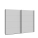 Schwebetürenschrank >NEKTARIUS< 3 Böden, 3 Stangen, Secret grey - 269,8x210,5x62,9cm (BxHxT)