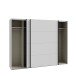 Schwebetürenschrank >NEKTARIUS< 3 Böden, 3 Stangen, Secret grey - 269,8x210,5x62,9cm (BxHxT)
