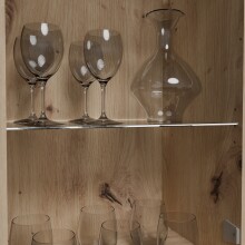 Wohnwand >ZUMBA< inkl. Beleuchtung, Artisan Eiche / sandfarbig - 300x200,9x41cm (BxHxT)