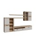 Wohnwand >ZUMBA< inkl. Beleuchtung, Artisan Eiche / sandfarbig - 300x200,9x41cm (BxHxT)