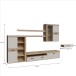 Wohnwand >ZUMBA< inkl. Beleuchtung, Artisan Eiche / sandfarbig - 300x200,9x41cm (BxHxT)