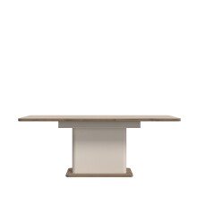 Kulissen-Esstisch >LACETTI< ausziehbar 200cm, Eiche Dekor / sandfarbig - 160/200x76,4x90cm (BxHxT)
