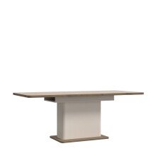 Kulissen-Esstisch >LACETTI< ausziehbar 200cm, Eiche Dekor / sandfarbig - 160/200x76,4x90cm (BxHxT)