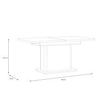 Kulissen-Esstisch >LACETTI< ausziehbar 200cm, Eiche Dekor / sandfarbig - 160/200x76,4x90cm (BxHxT)