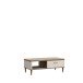 Couchtisch >LACETTI< Schublade, Valencia Eiche Dekor / sandfarbig  - 120x43,7x60 (BxHxT)