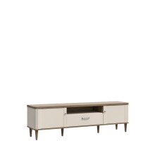 Lowboard >LACETTI< in Valencia Eiche Dekor / sandfarbig - 179,8x53,3x41,2cm (BxHxT)