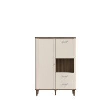 Highboard >LACETTI< in Valencia Eiche Dekor /...
