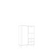 Highboard >LACETTI< in Valencia Eiche Dekor / sandfarbig - 100,1x142,9x41,2cm (BxHxT)