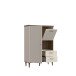 Highboard >LACETTI< in Valencia Eiche Dekor / sandfarbig - 100,1x142,9x41,2cm (BxHxT)