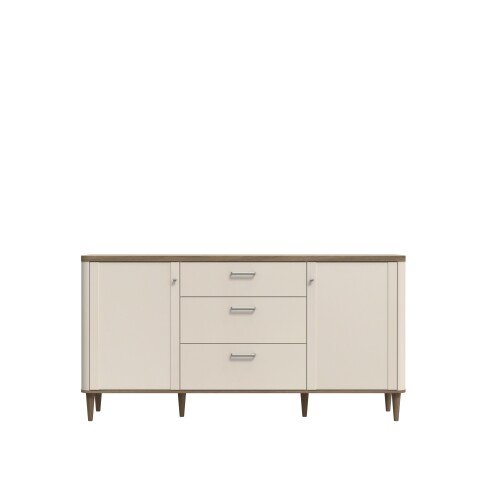 Sideboard >LACETTI< Valencia Eiche Dekor / sandfarbig - 179,8x91,7x41,2cm (BxHxT)