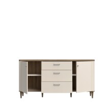 Sideboard >LACETTI< Valencia Eiche Dekor / sandfarbig - 179,8x91,7x41,2cm (BxHxT)
