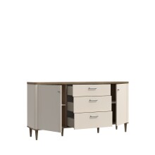 Sideboard >LACETTI< Valencia Eiche Dekor / sandfarbig - 179,8x91,7x41,2cm (BxHxT)