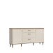 Sideboard >LACETTI< Valencia Eiche Dekor / sandfarbig - 179,8x91,7x41,2cm (BxHxT)