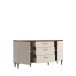 Sideboard >LACETTI< Valencia Eiche Dekor / sandfarbig - 179,8x91,7x41,2cm (BxHxT)