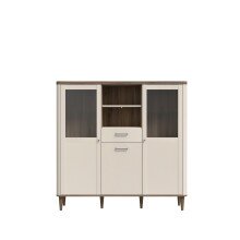 Highboard >LACETTI< in Valencia Eiche Dekor /...